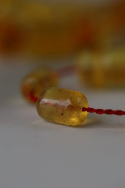 Natural Dominican Amber Rosary – Olive Oil Green with Green Reflections 45 Beads