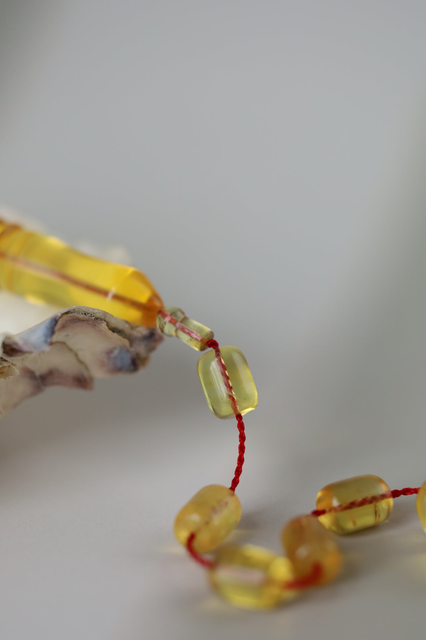 Natural Dominican Amber Rosary – Olive Oil Green with Green Reflections 45 Beads