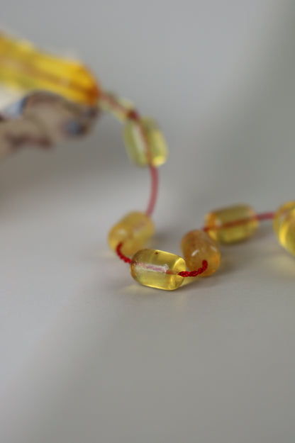 Natural Dominican Amber Rosary – Olive Oil Green with Green Reflections 45 Beads