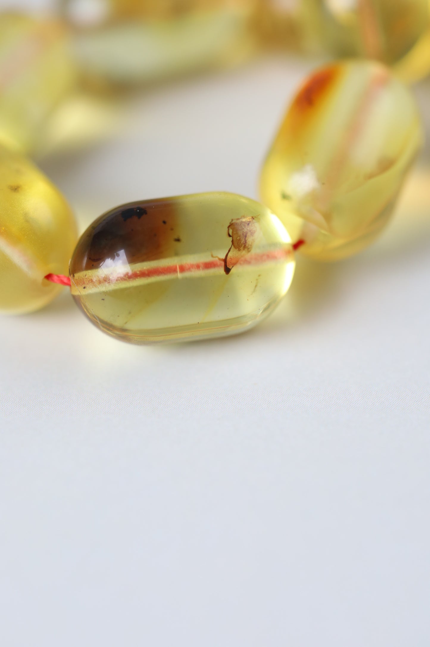 Natural Transparent Citron Amber Rosary – 42 Beads | Everyday Use