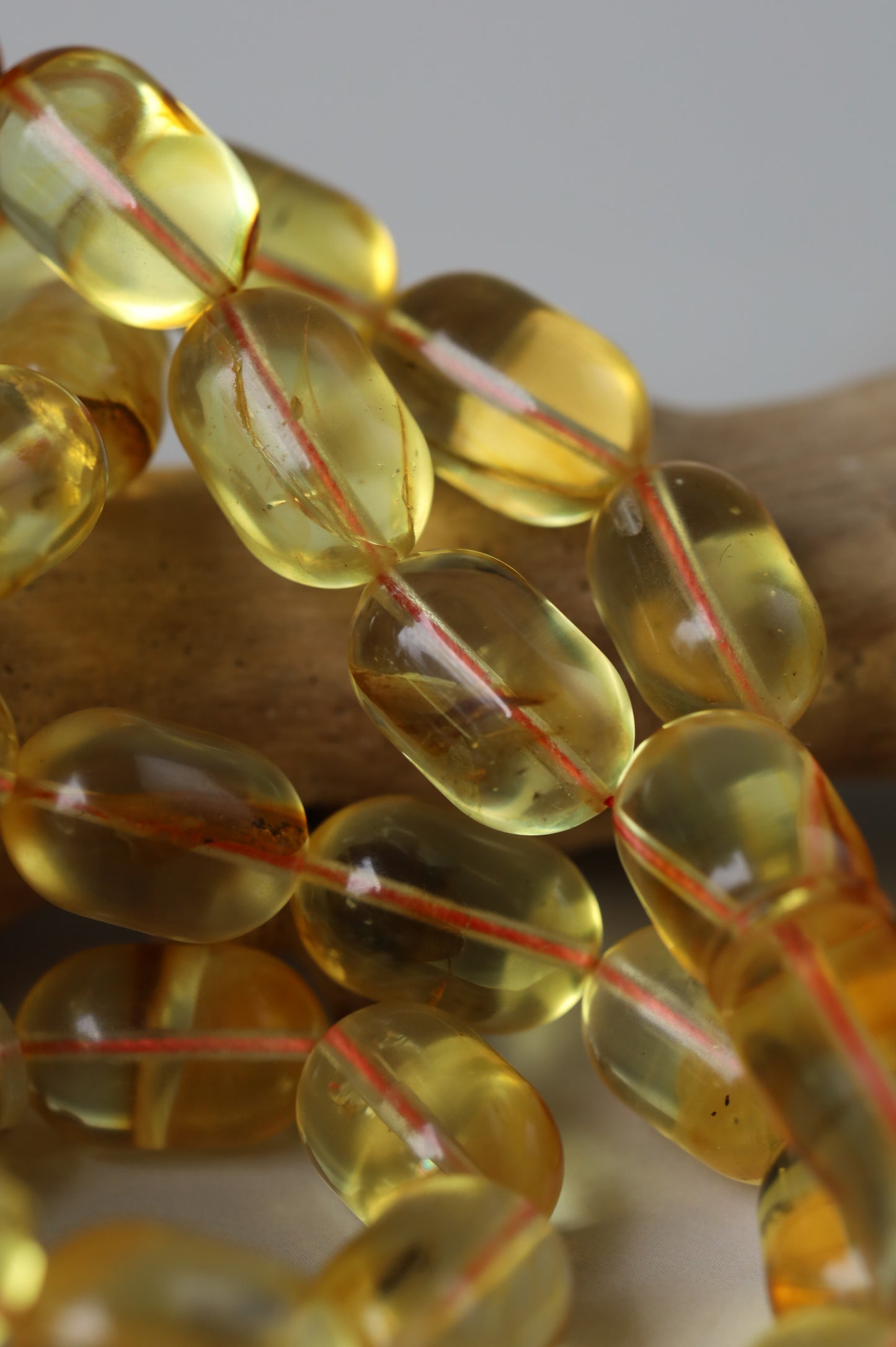 Natural Transparent Citron Amber Rosary – 42 Beads | Everyday Use