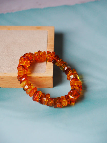 Cognac Amber Irregular Polished Bracelet