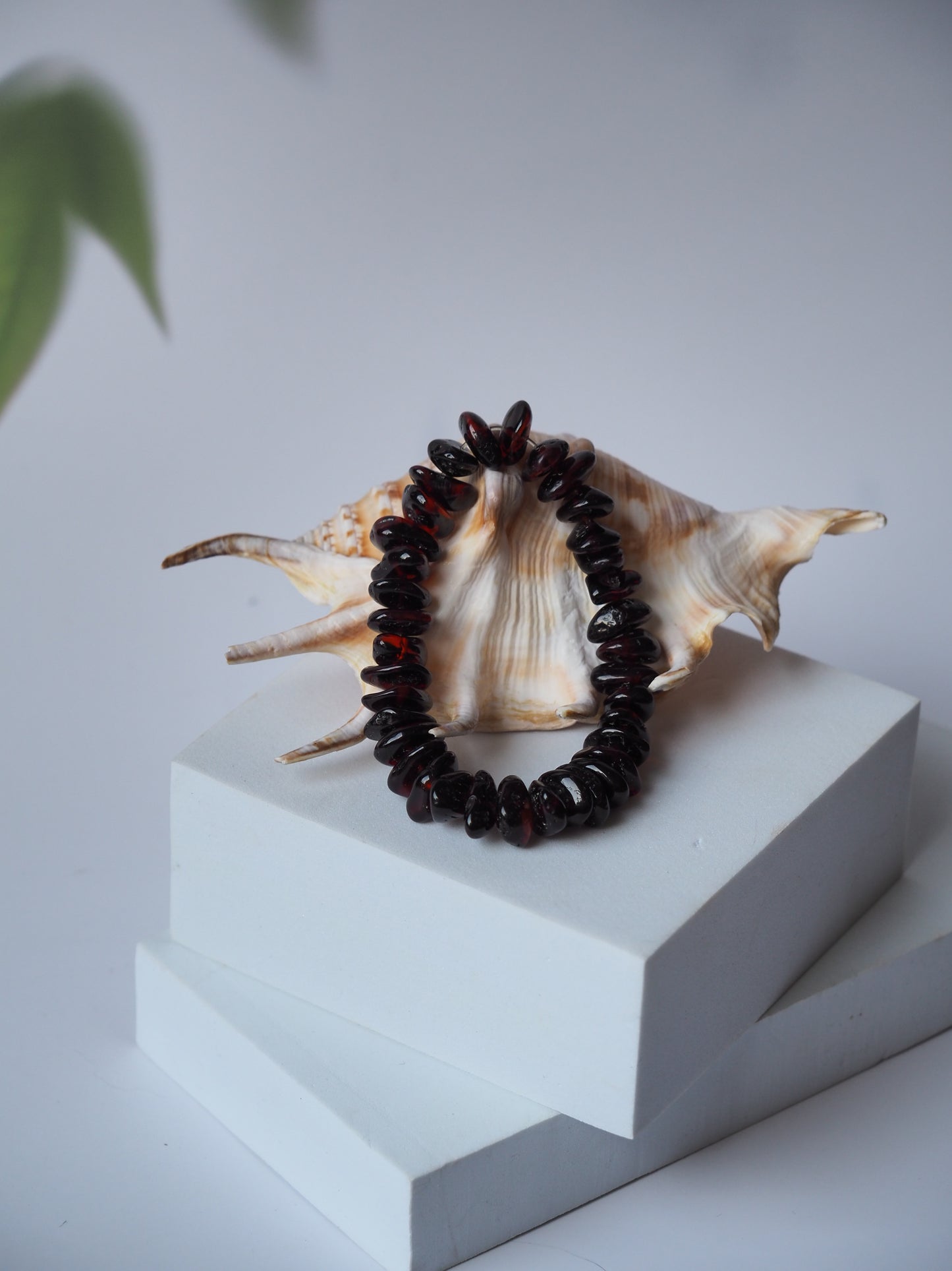 Cherry Amber Irregular Polished Bracelet