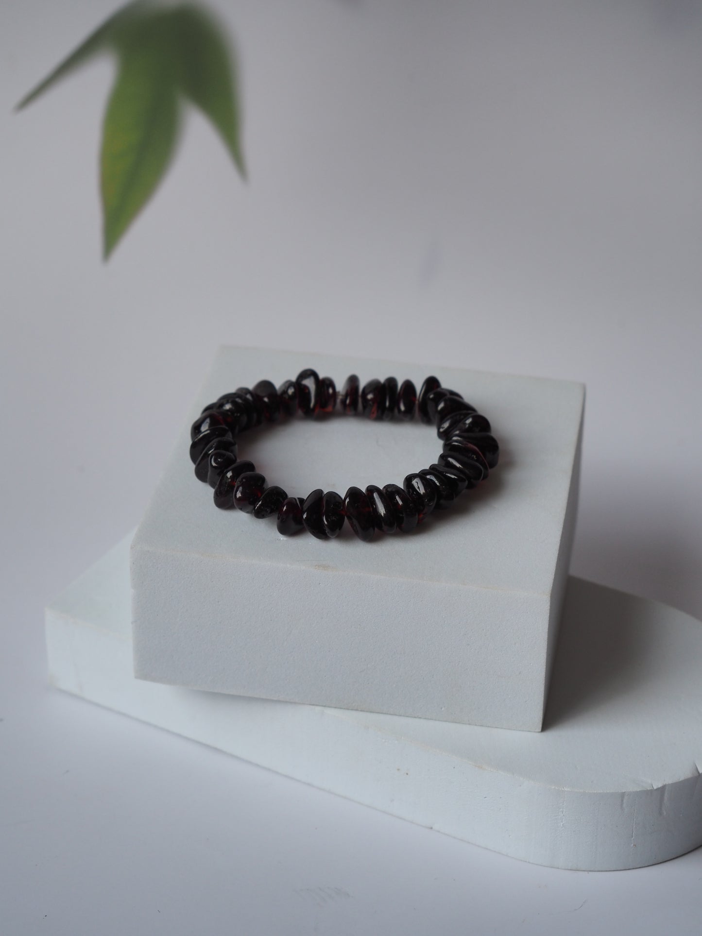 Cherry Amber Irregular Polished Bracelet