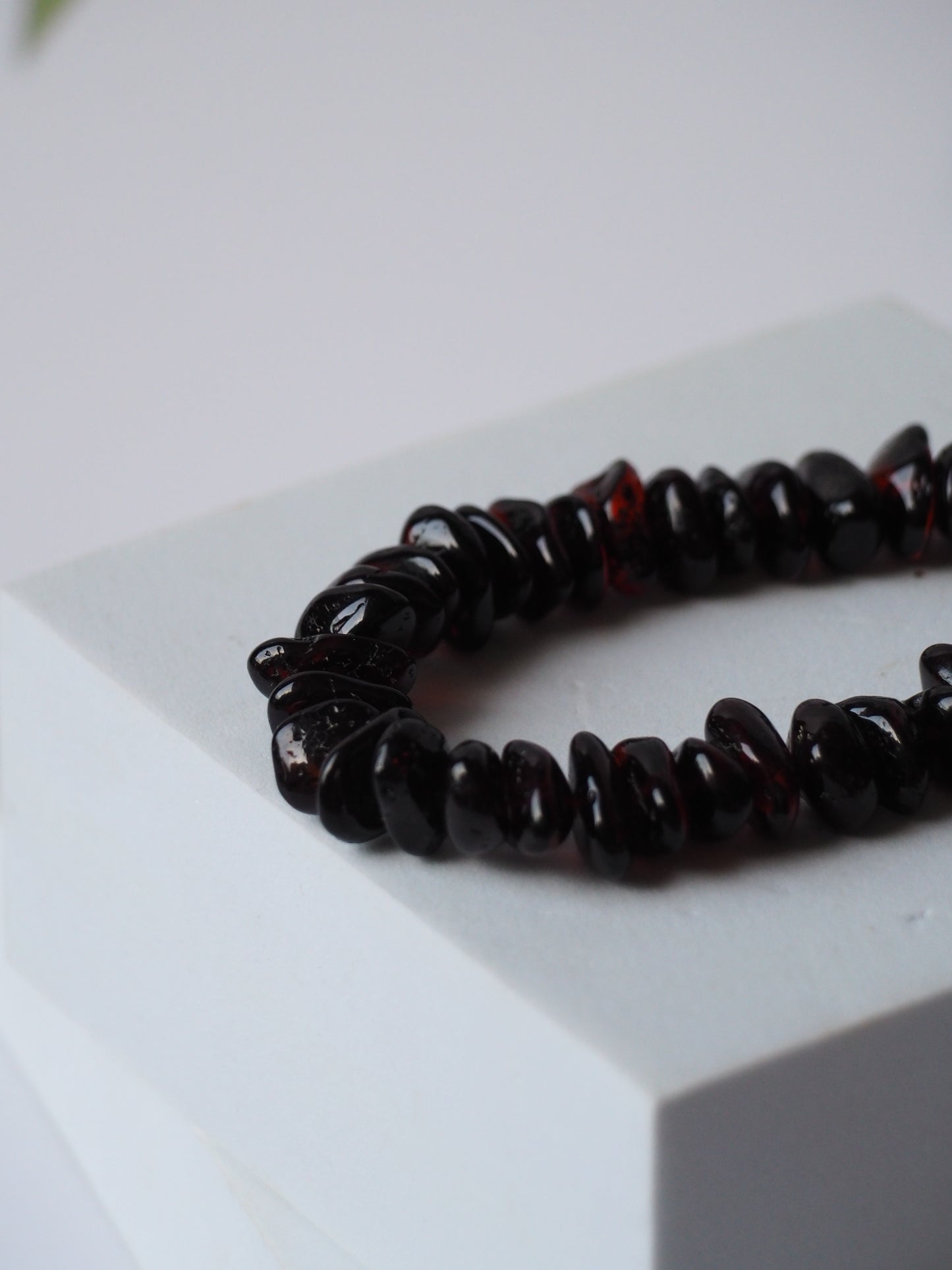 Cherry Amber Irregular Polished Bracelet