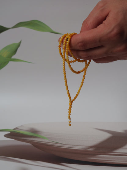 Micro Butterscotch / Honey Amber 200 beads Misbaha for Dhikr