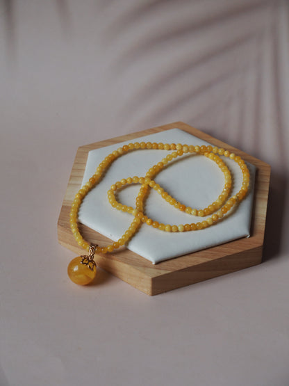 Butterscotch Amber Necklace with Ball