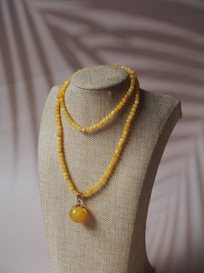 Butterscotch Amber Necklace with Ball