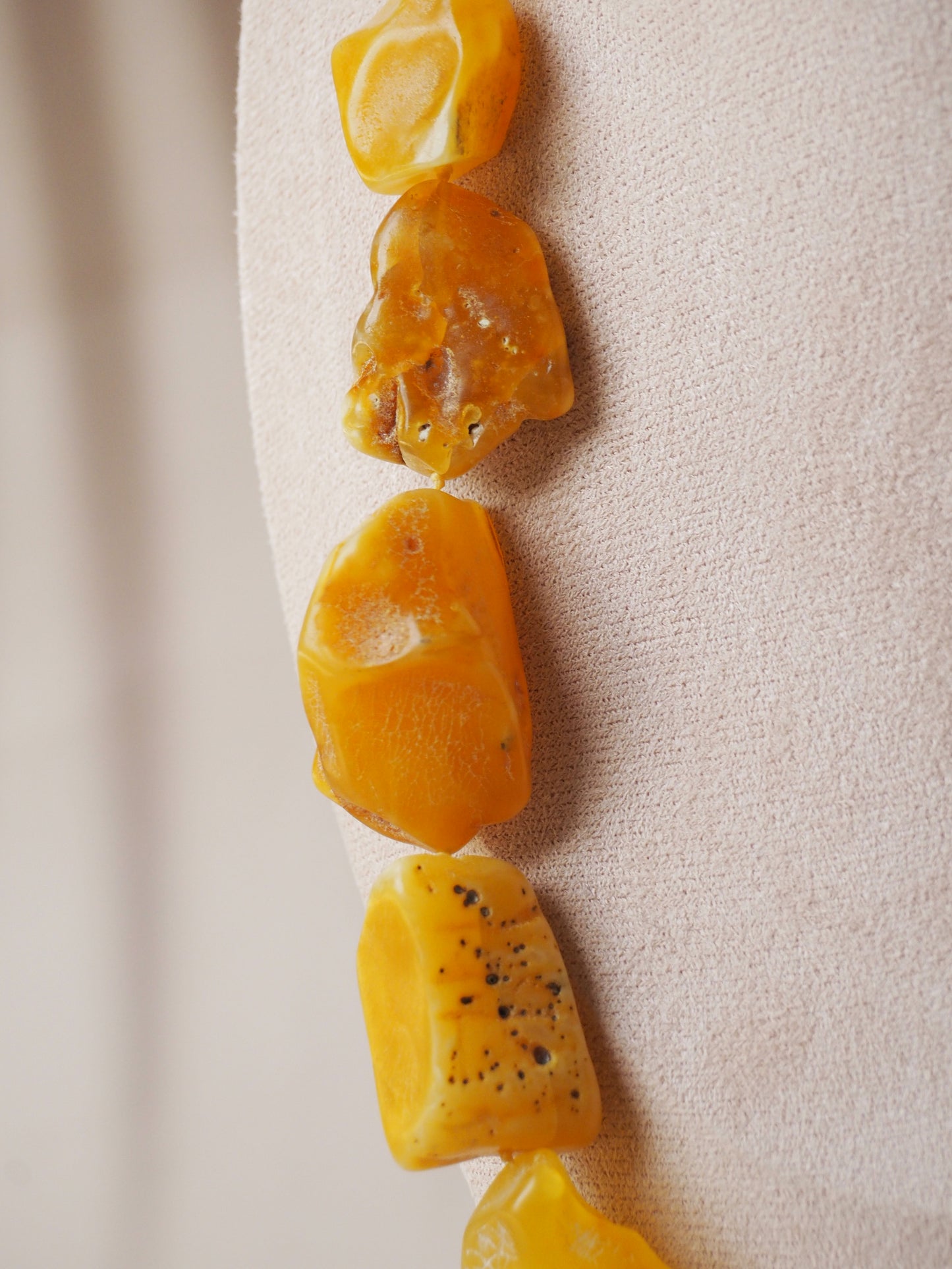Unique Huge Raw Amber Necklace 116,3g