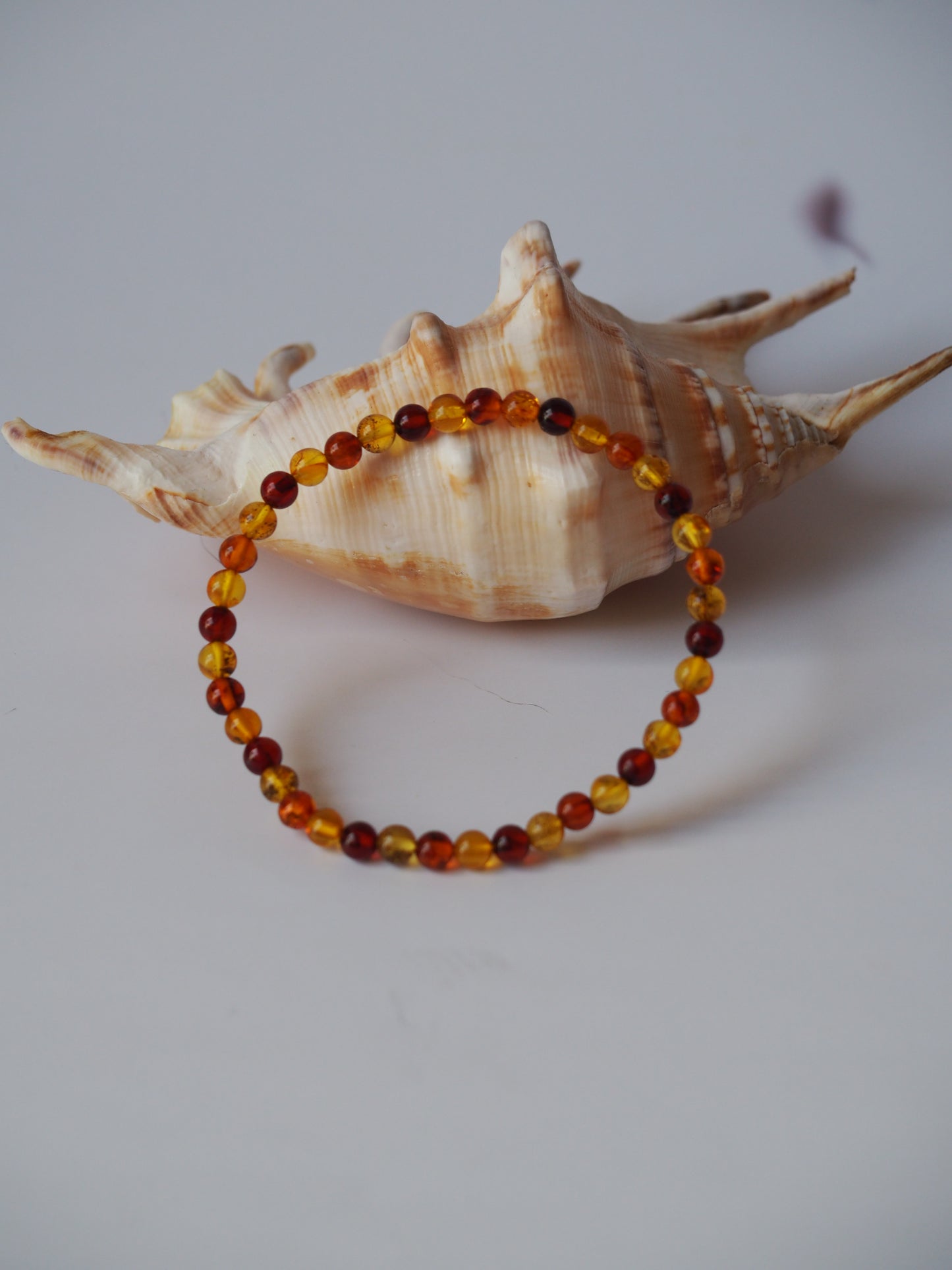 Multicolor Amber Mini Beaded Bracelet 5mm