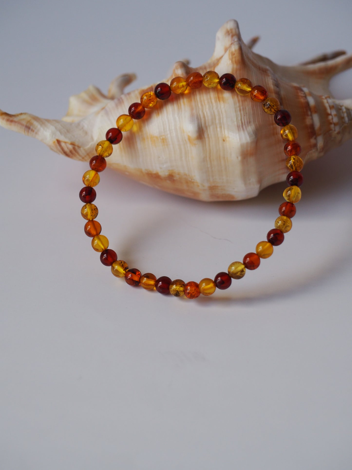 Multicolor Amber Mini Beaded Bracelet 5mm