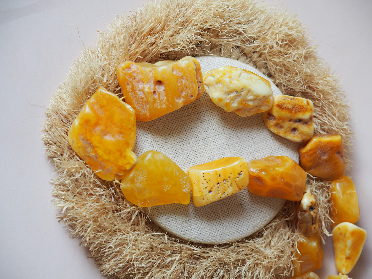 Unique Huge Raw Amber Necklace 116,3g