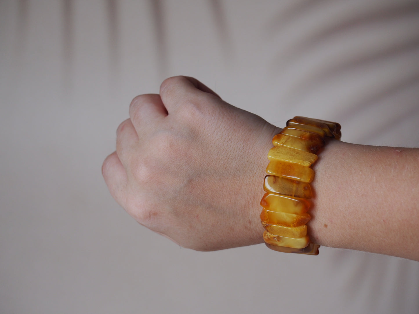 Raw Irregular Honey Amber Bracelet