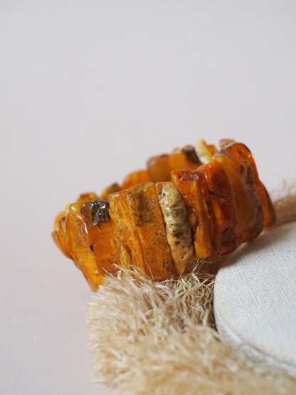 Natural Raw Amber Bracelet Irregular Size