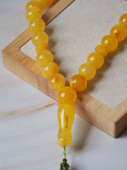 Butterscotch Amber Rosary 11,5mm Round Beads