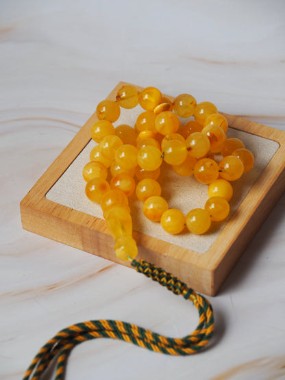 Butterscotch Amber Rosary 11,5mm Round Beads