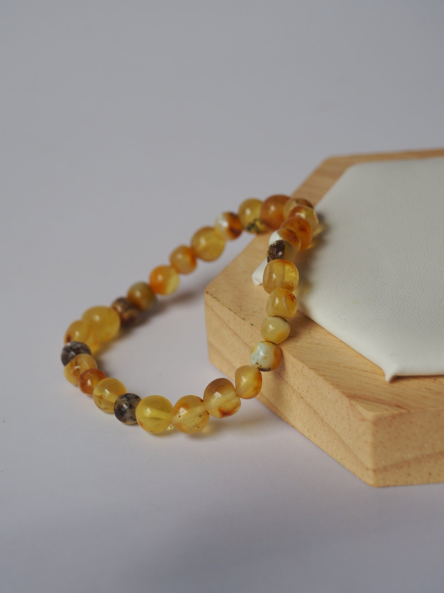 Natural Irregular Multicolor Amber Beaded Bracelet