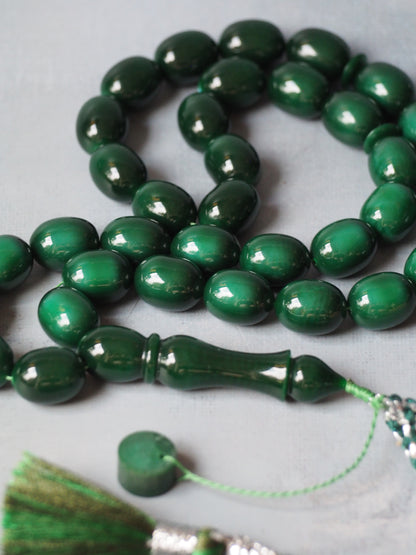 Bottle Green Bakelite Rosary