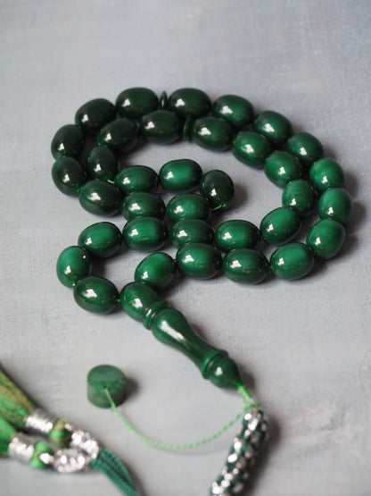 Bottle Green Bakelite Rosary