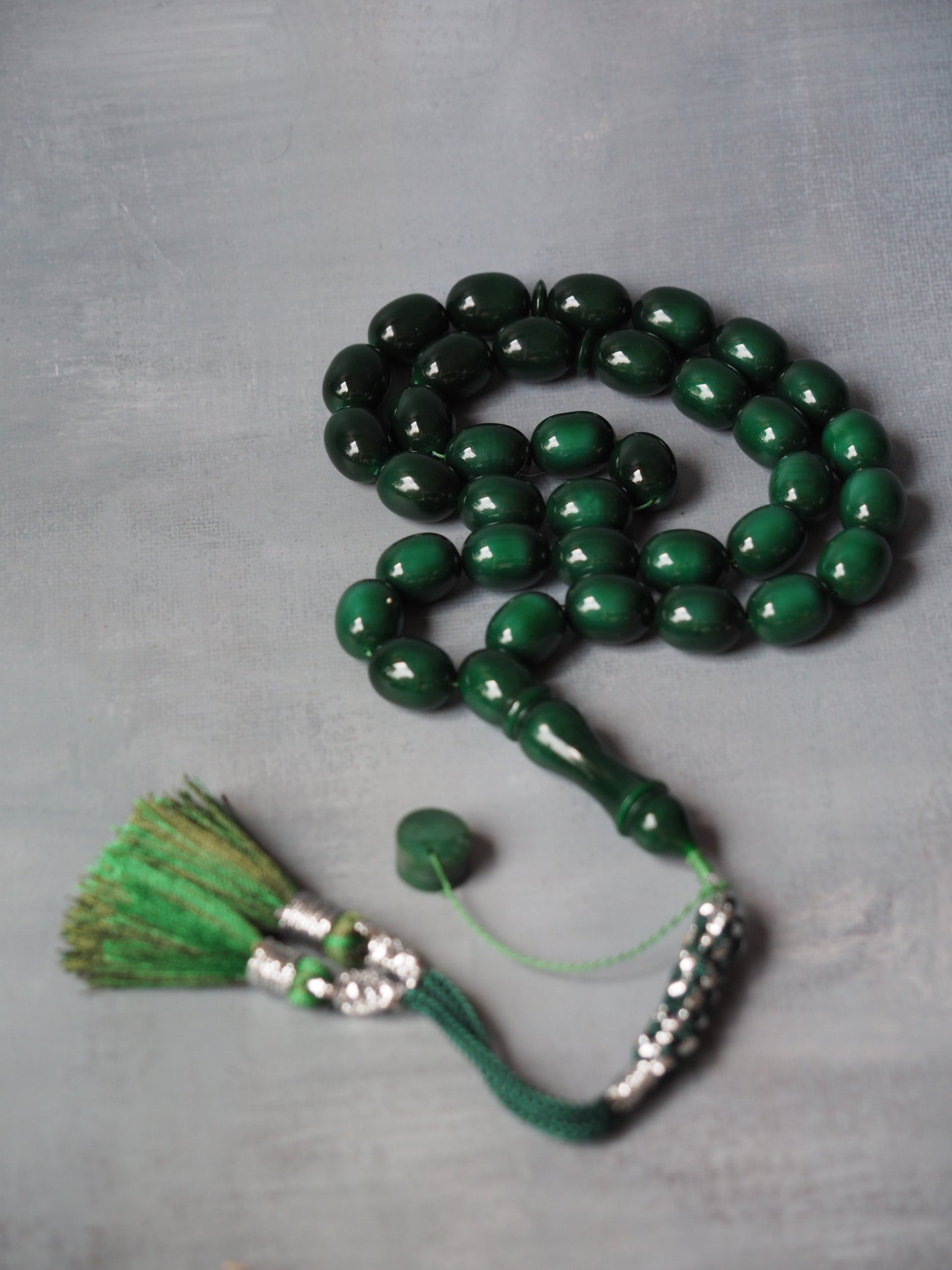 Bottle Green Bakelite Rosary