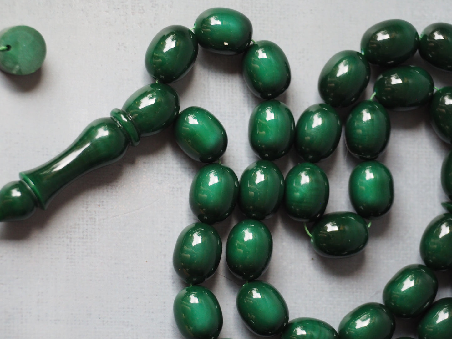 Bottle Green Bakelite Rosary