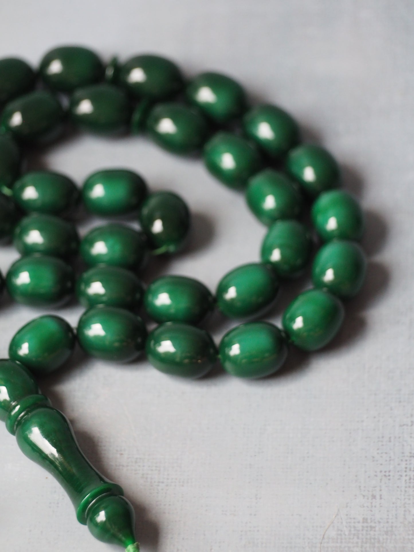 Bottle Green Bakelite Rosary