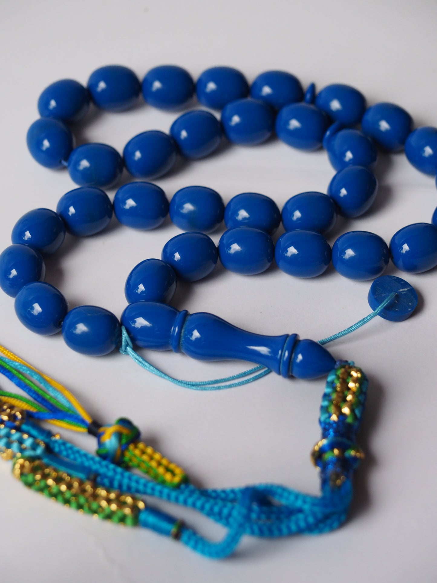 Electric Blue Bakelite Rosary