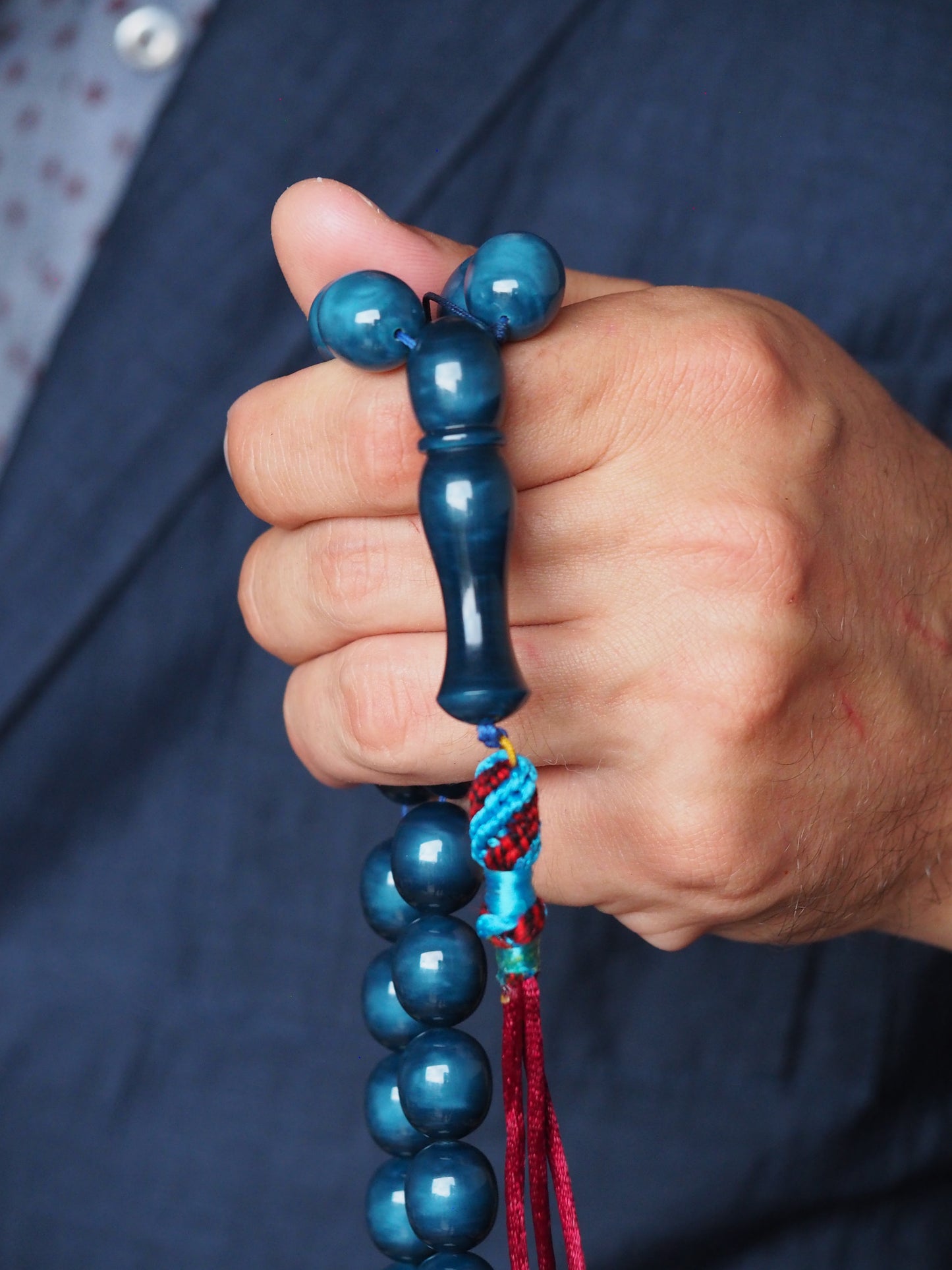 Teal Blue Dual Colour Bakelite Rosary