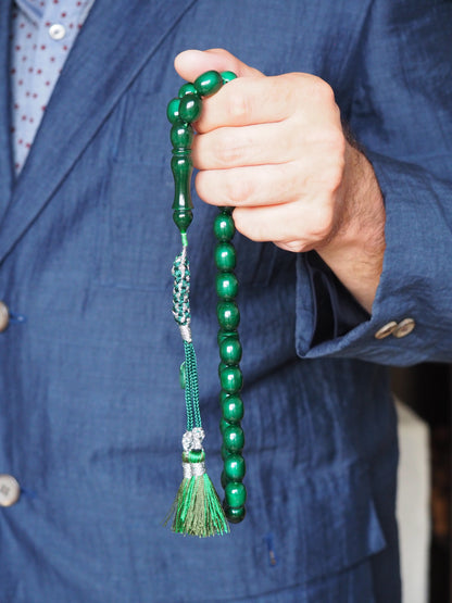 Bottle Green Bakelite Rosary