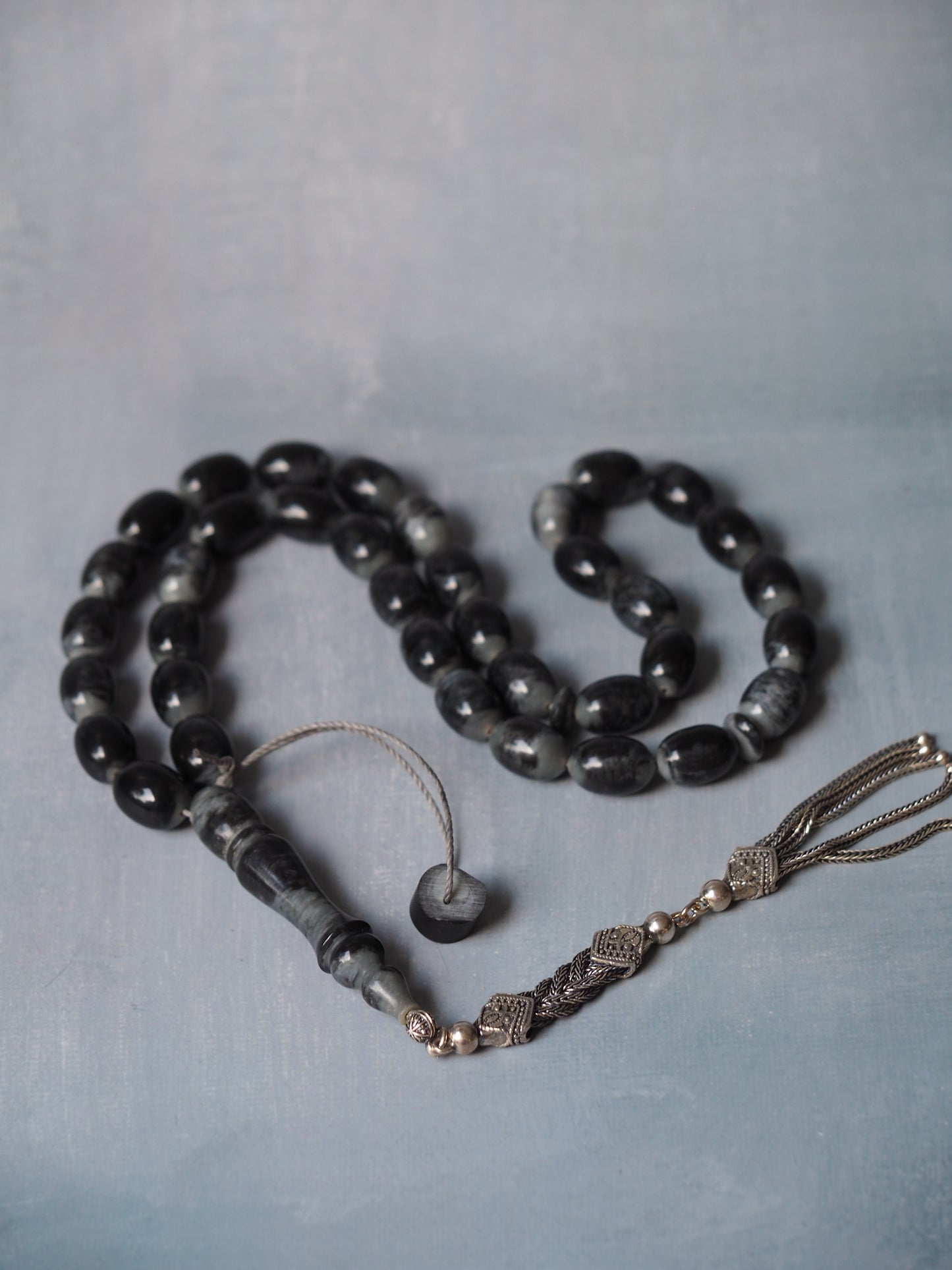 Graphite Gray/ Light Gray Bakelite Rosary