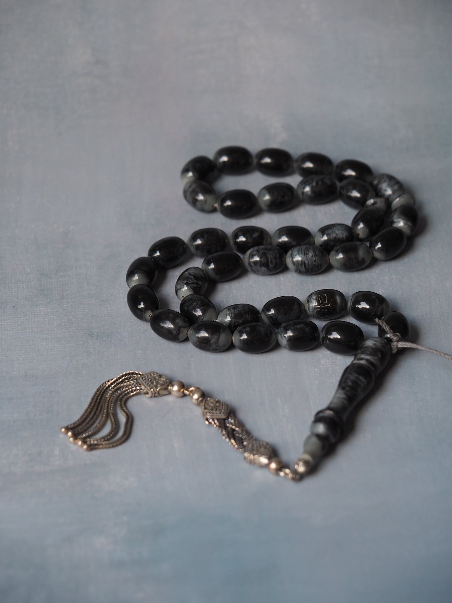 Graphite Gray/ Light Gray Bakelite Rosary