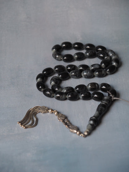 Graphite Gray/ Light Gray Bakelite Rosary