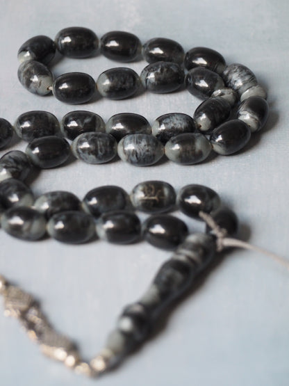 Graphite Gray/ Light Gray Bakelite Rosary