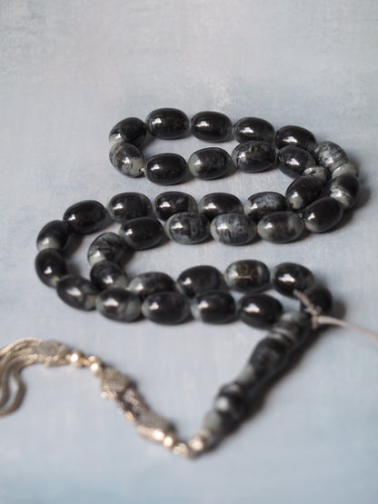 Graphite Gray/ Light Gray Bakelite Rosary