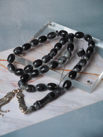 Graphite Gray/ Light Gray Bakelite Rosary