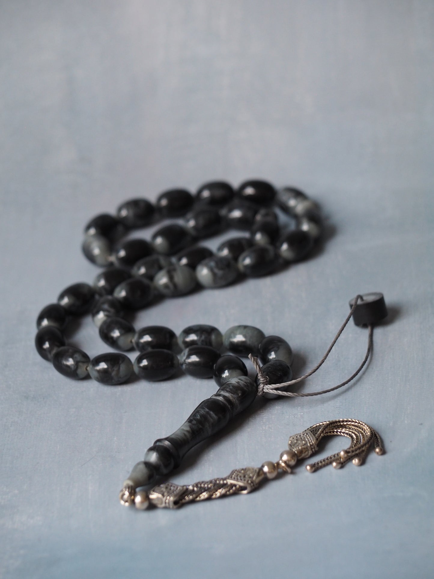 Graphite Gray/ Light Gray Bakelite Rosary