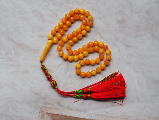 Natural Aged Butterscotch Amber Tasbih 66 Beads