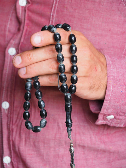 Graphite Gray/ Light Gray Bakelite Rosary