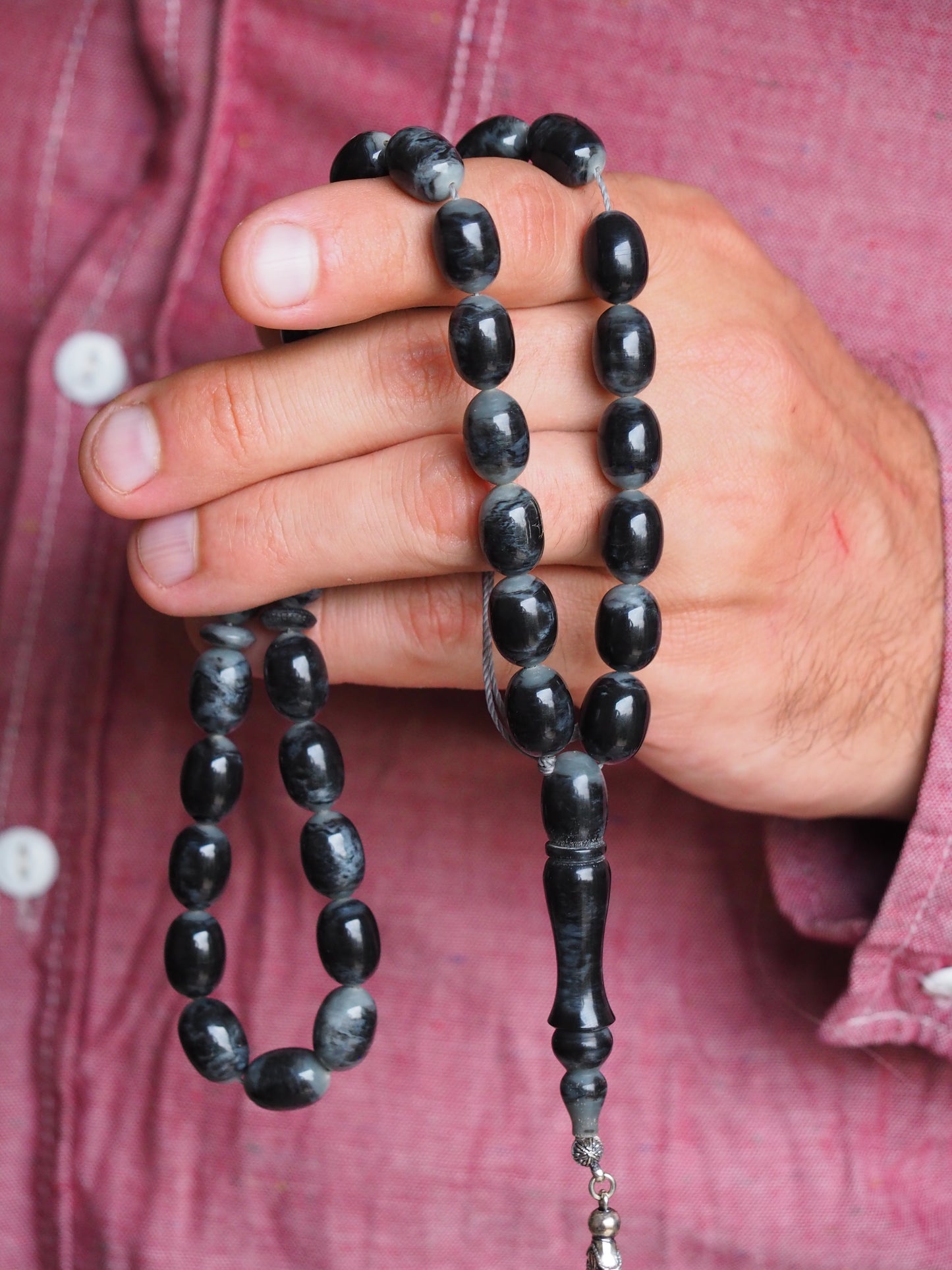 Graphite Gray/ Light Gray Bakelite Rosary