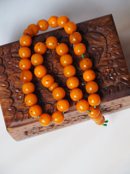 Antique Orange Afghani Bakelite Rosary