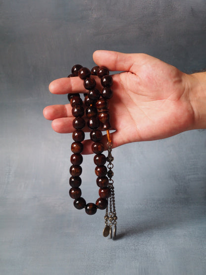 Brown Galaxy Bakelite Tasbih 33 Beads 99g