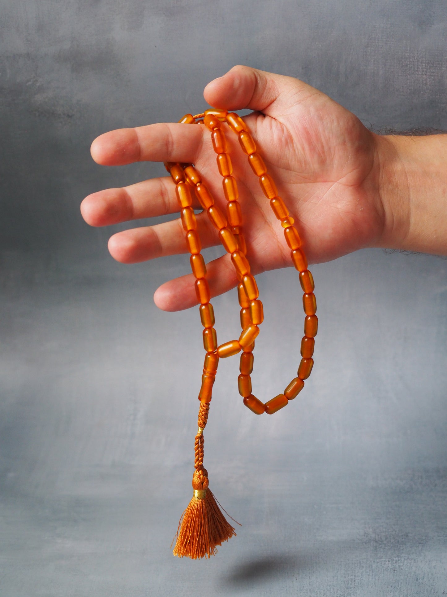 Antique Yellow German Bakelite Rosary 51 Beads