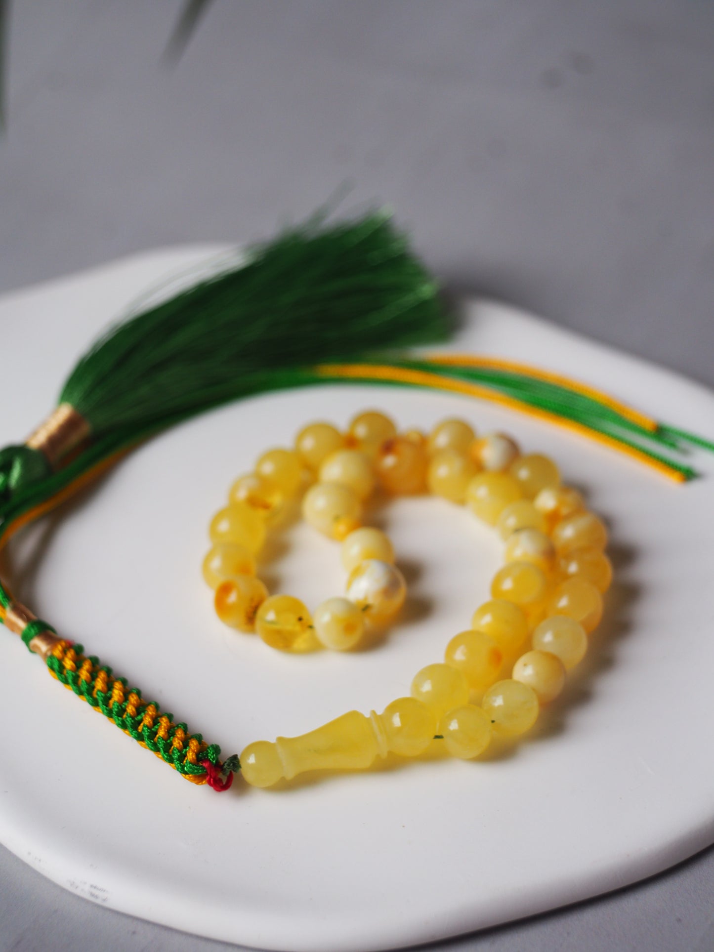 Natural Amber Micro Tasbih 33 Beads