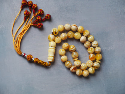 Natural Marble Raw Amber Rosary / Tasbih