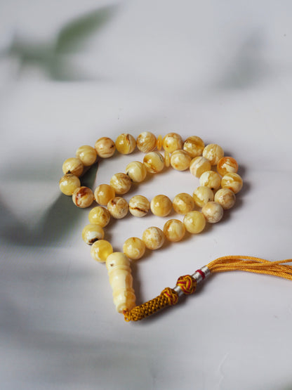 Natural Marble Raw Amber Rosary / Tasbih