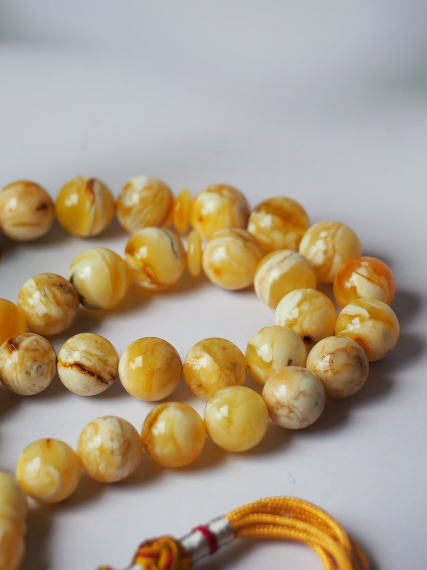 Natural Marble Raw Amber Rosary / Tasbih