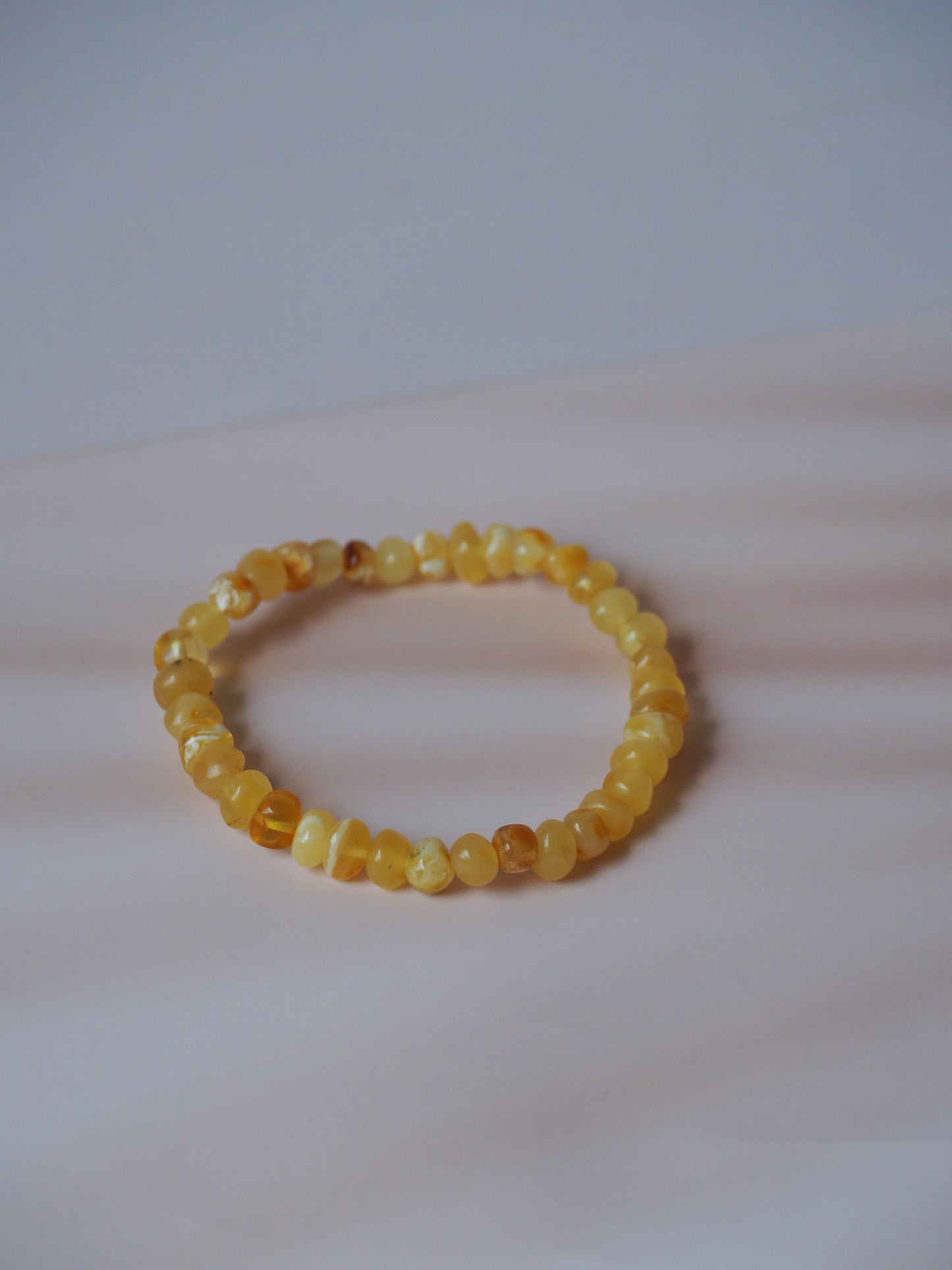 Natural Irregular Multicolor Amber Beaded Bracelet