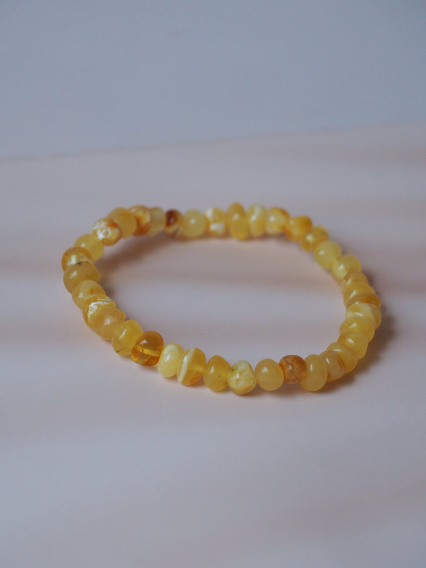 Natural Irregular Multicolor Amber Beaded Bracelet