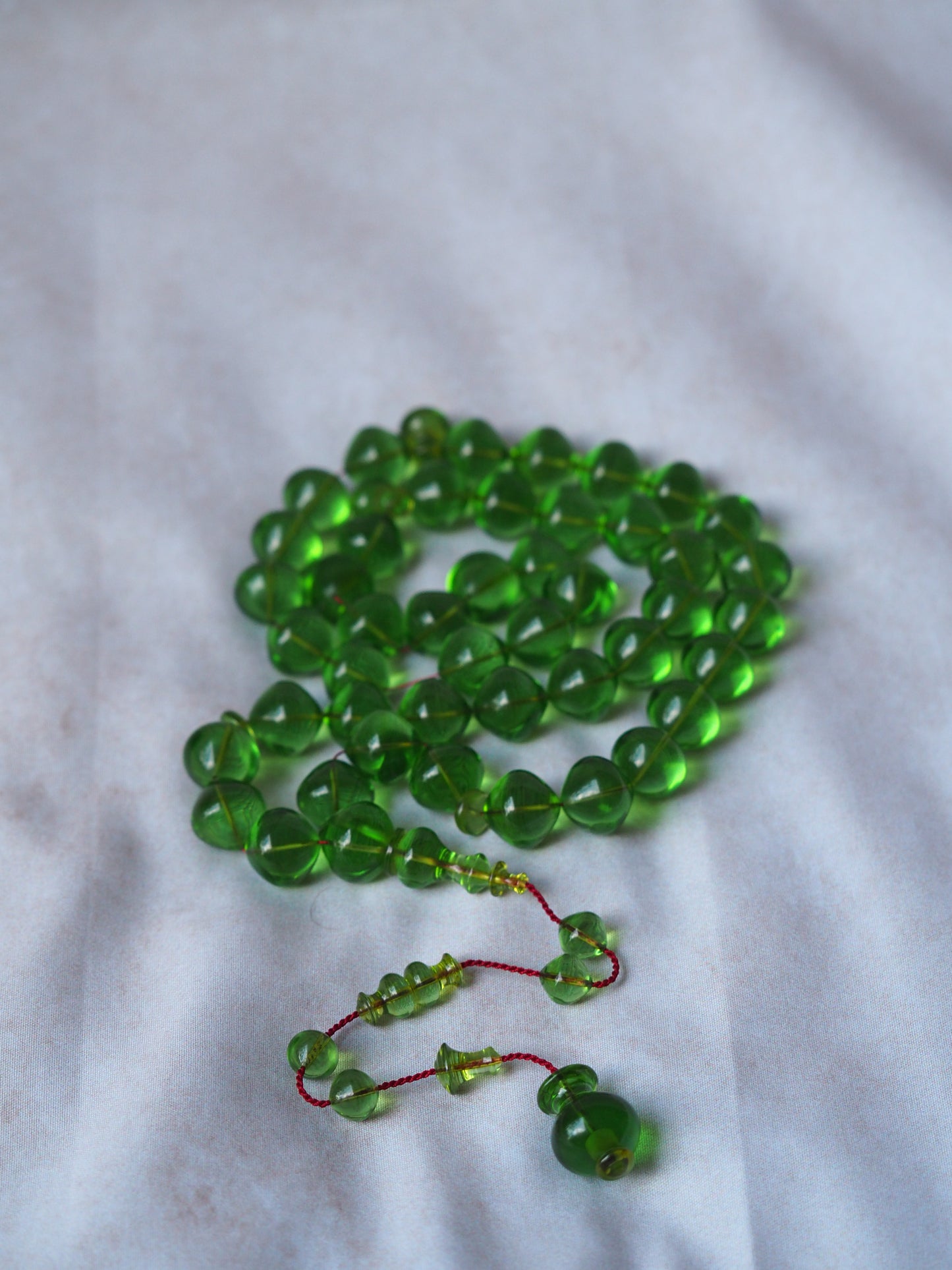 Light Green "7Up" Bakelite Tasbih 45 Beads Istanbul Shape