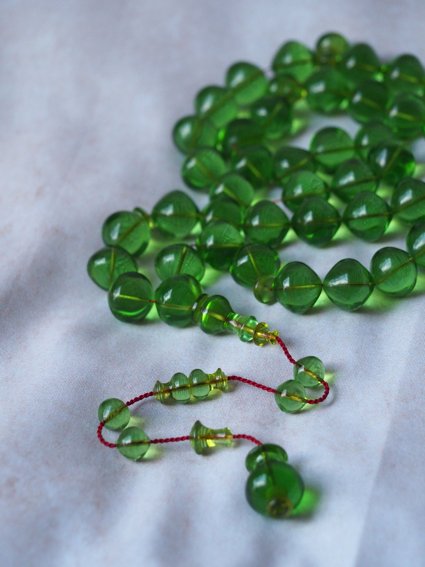 Light Green "7Up" Bakelite Tasbih 45 Beads Istanbul Shape